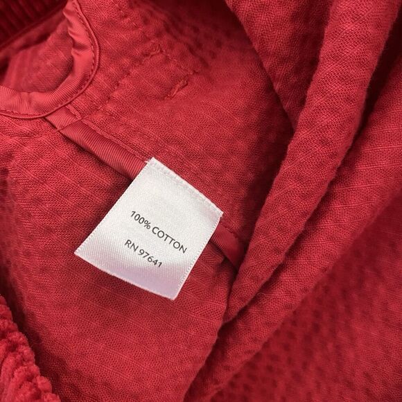 J Jill Corduroy Red Corduroy Chore Barn Shirt Jacket Women's Small Pockets - Picture 6 of 14